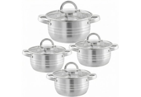 Bavary Pannenset 8 delig | 18/10 Stainless Steel