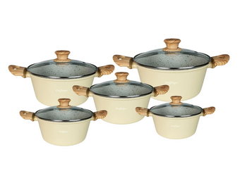 Cheffinger Pannenset 10-delig - Beige