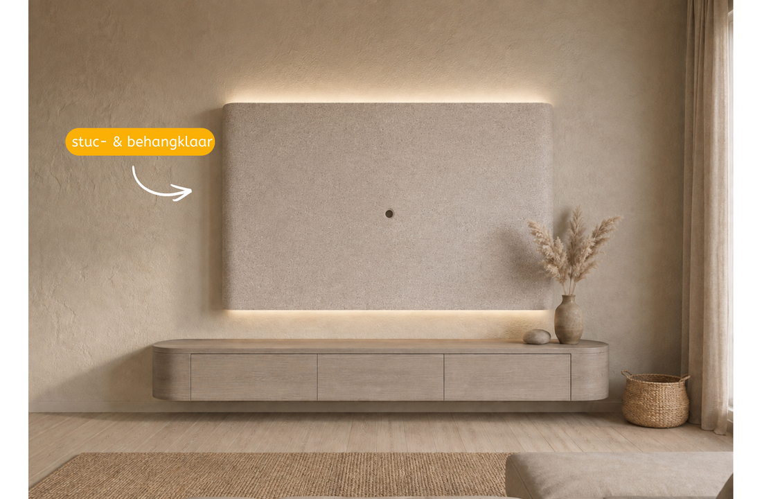 Japandi Cinewall Curved - Stuc- & behangklaar | LED verlichting - Copy | LED verlichting - Gebogen zijkant