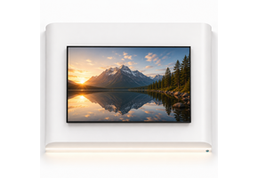 Japandi Cinewall Curved - Wit | LED verlichting