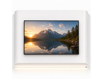 Japandi Cinewall Curved - Wit | LED verlichting