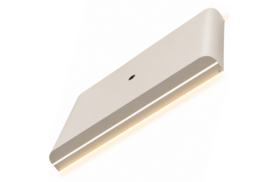 Japandi Cinewall Curved - Beige | LED verlichting - Gebogen zijkant