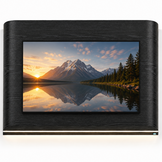 Japandi Cinewall Curved - Zwart eiken | LED verlichting - Gebogen zijkant