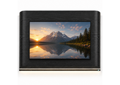 Japandi Cinewall Curved - Zwart eiken | LED verlichting