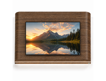 Japandi Cinewall Curved - Walnoot | LED verlichting