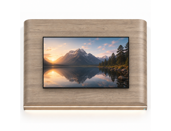 Japandi Cinewall Curved - Licht Beige Eiken | LED verlichting