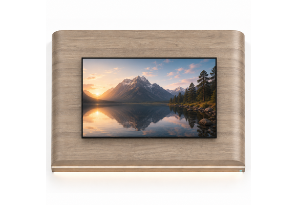 Japandi Cinewall Curved - Licht Beige Eiken | LED verlichting