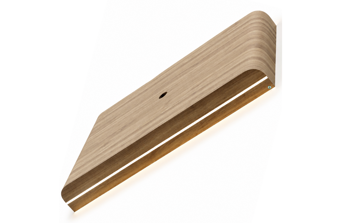 Japandi Cinewall Curved - Licht Beige Eiken | LED verlichting - Gebogen zijkant