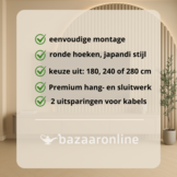 Japandi Tv Meubel Curved - Linnen Beige - Gebogen zijkant