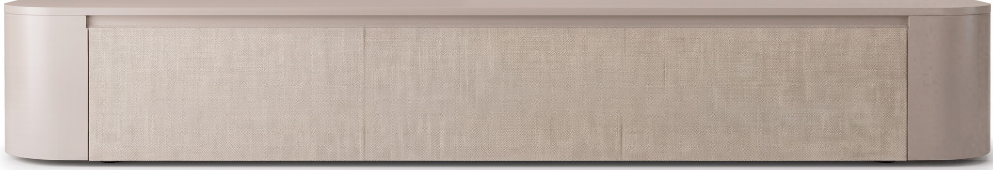 Japandi Tv Meubel Curved - Linnen Beige - Gebogen zijkant