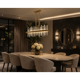 Hanglamp Altona  - Recht | goud - L100 x B20 cm