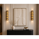 Wandlamp Pisa Grande - Brushed Gold - Ø12 x H55 cm