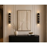 Wandlamp Pisa Grande - Zwart - Ø12 x H55 cm