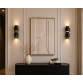Wandlamp Pisa Mini - Zwart - Ø12 x H30 cm