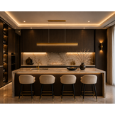 Hanglamp Vicenza - Recht | Goud - L120 cm
