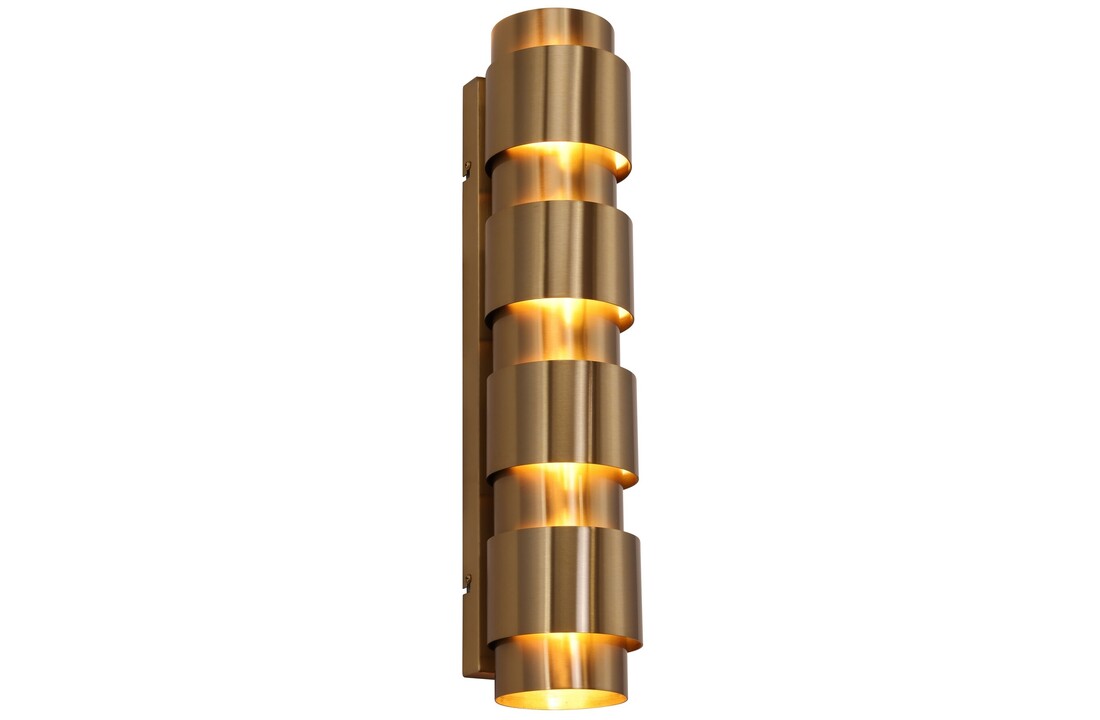 Wandlamp Pisa Grande - Brushed Gold - Ø12 x H55 cm