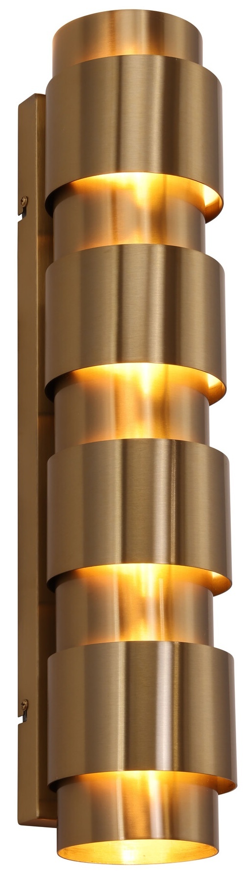 Wandlamp Pisa Grande - Brushed Gold - Ø12 x H55 cm