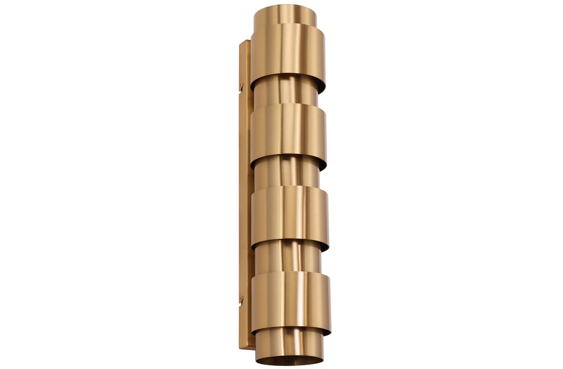 Wandlamp Pisa Grande - Brushed Gold - Ø12 x H55 cm