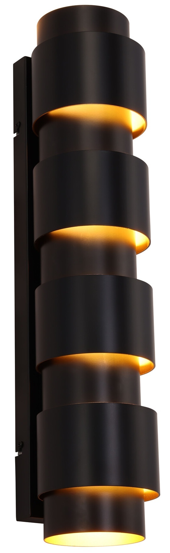 Wandlamp Pisa Grande - Zwart - Ø12 x H55 cm