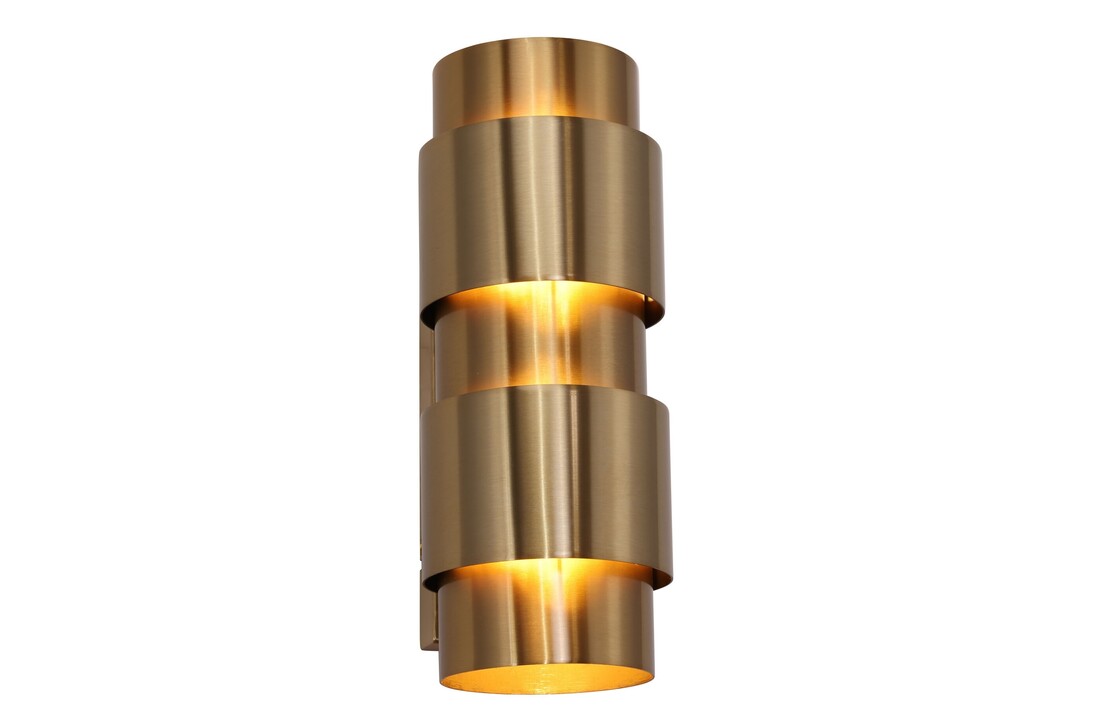 Wandlamp Pisa Mini - Brushed Gold - Ø12 x H30 cm