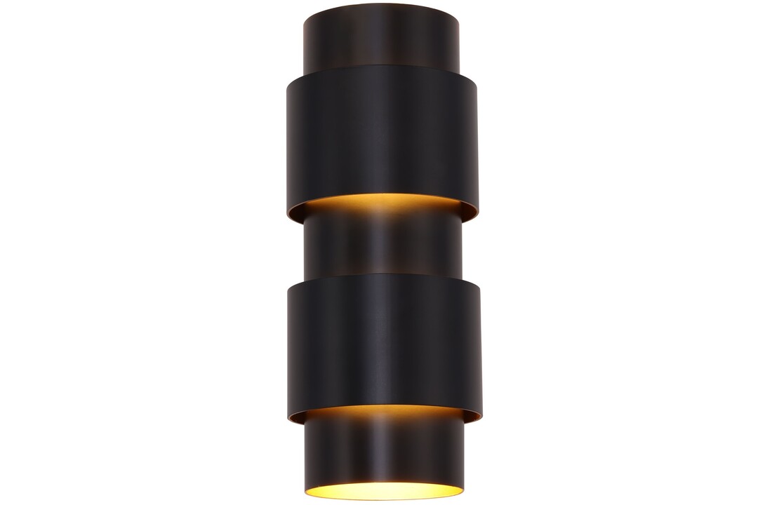 Wandlamp Pisa Mini - Zwart - Ø12 x H30 cm