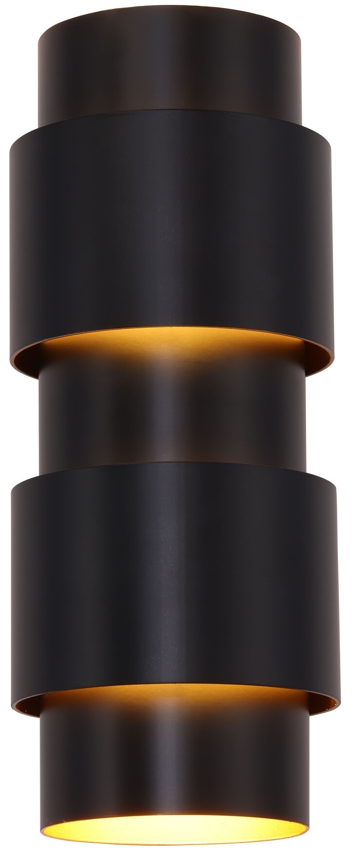 Wandlamp Pisa Mini - Zwart - Ø12 x H30 cm