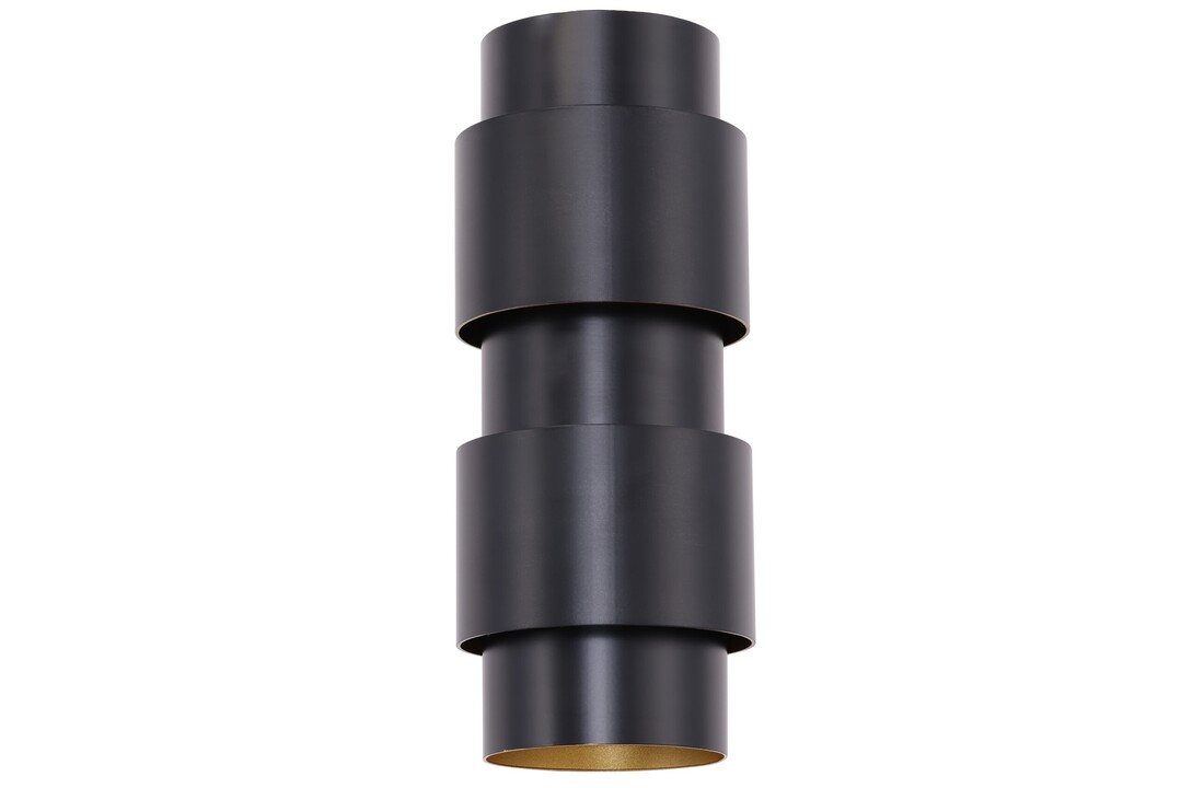 Wandlamp Pisa Mini - Zwart - Ø12 x H30 cm