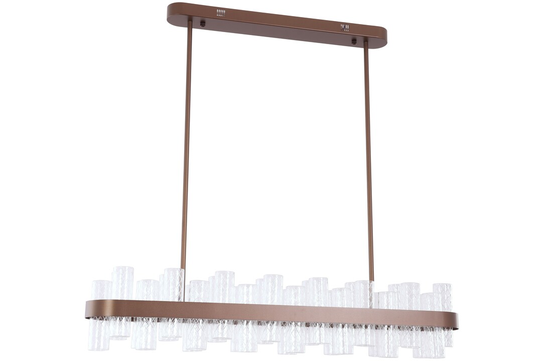 Hanglamp Bogarra - L100 cm - bruin - geïntegreerde LED-verlichting
