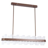 Hanglamp Bogarra - L100 cm - bruin - geïntegreerde LED-verlichting