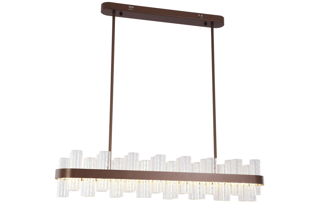 Hanglamp Bogarra - L100 cm - bruin - geïntegreerde LED-verlichting