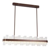 Hanglamp Bogarra - L100 cm - bruin - geïntegreerde LED-verlichting