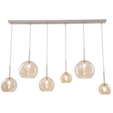 Hanglamp Adele - Beige - 6 lichts - Rechthoekig