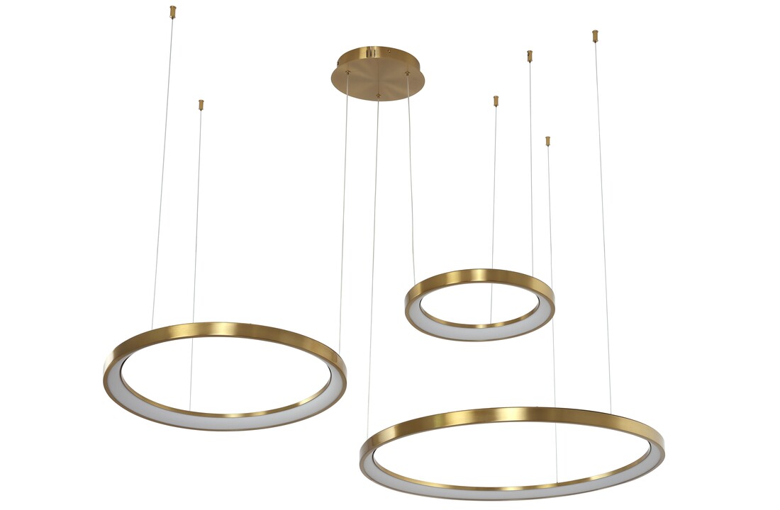 Design hanglamp Rings - Goud incl. Led