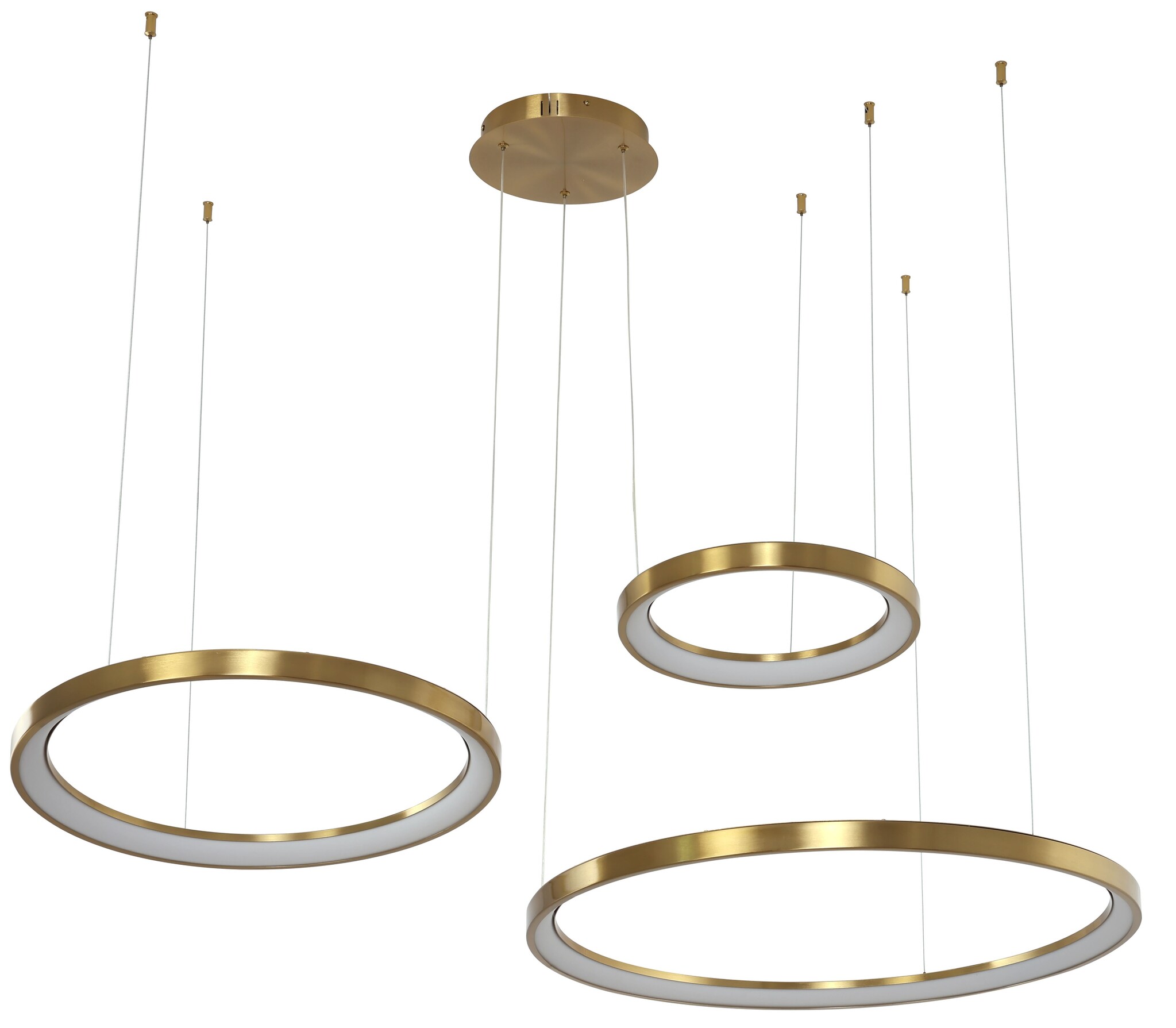 Design hanglamp Rings - Goud incl. Led