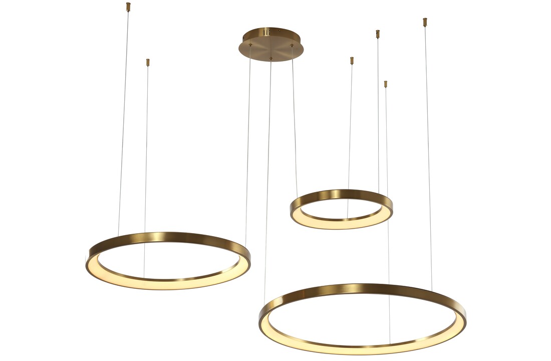 Design hanglamp Rings - Goud incl. Led