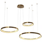 Design hanglamp Rings - Goud incl. Led