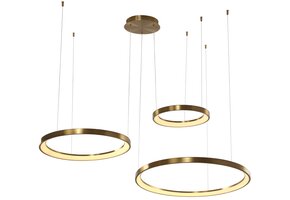 Design hanglamp Rings - Goud incl. Led