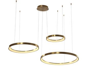 Design hanglamp Rings - Goud incl. Led