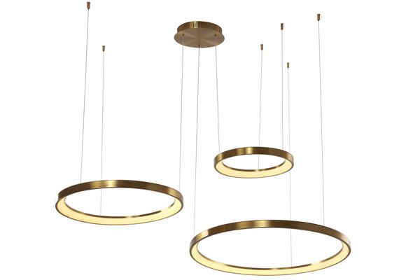 Design hanglamp Rings - Goud incl. Led
