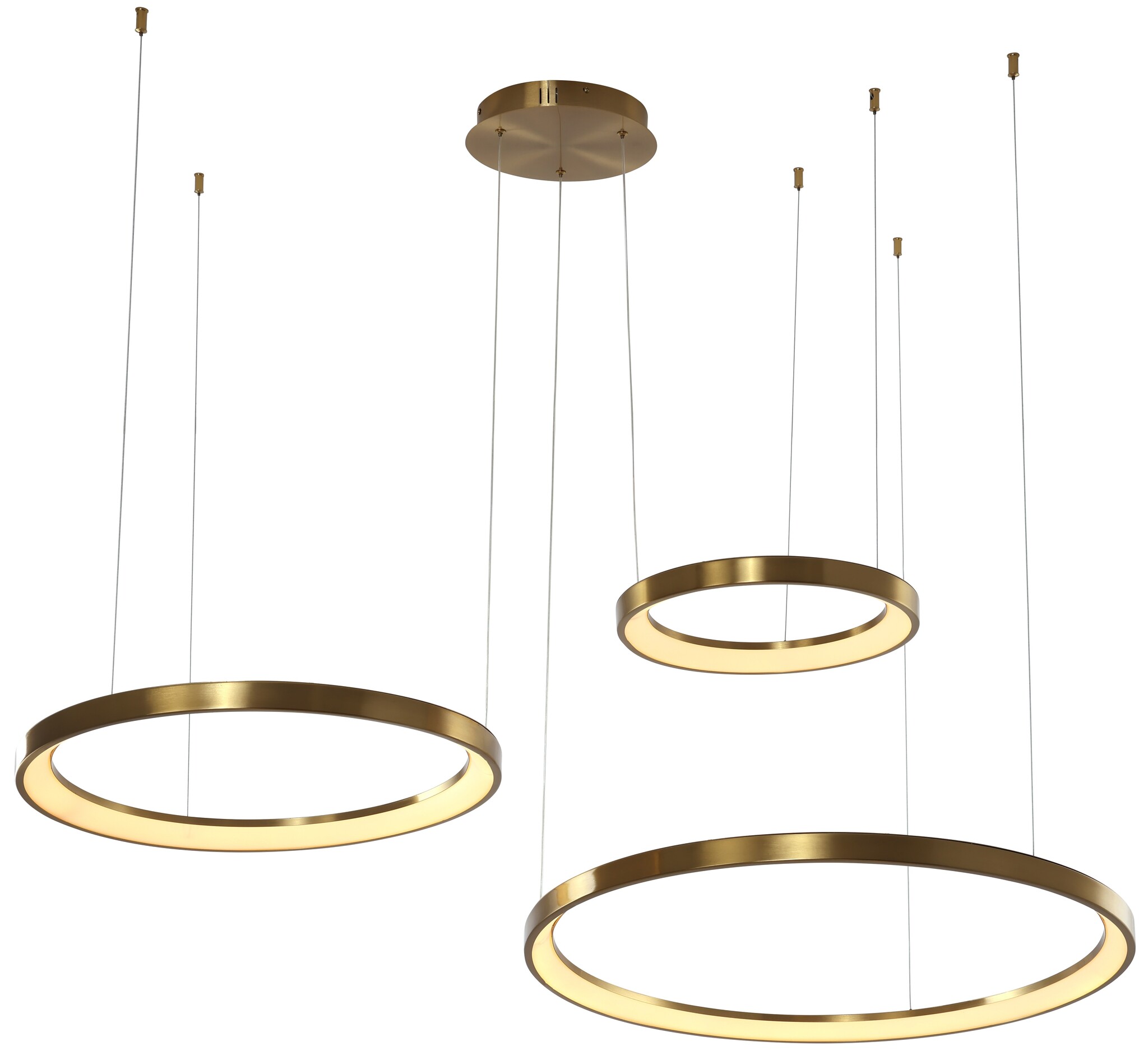Design hanglamp Rings - Goud incl. Led