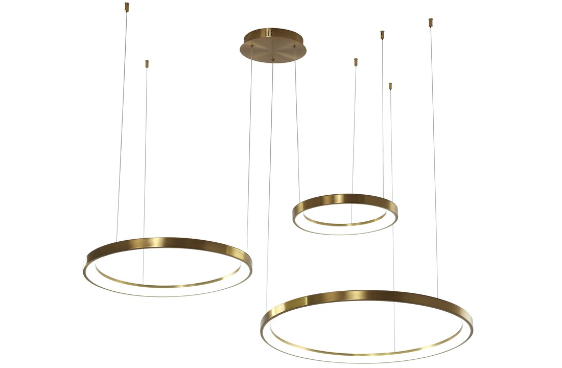Design hanglamp Rings - Goud incl. Led