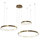 Design hanglamp Rings - Goud incl. Led