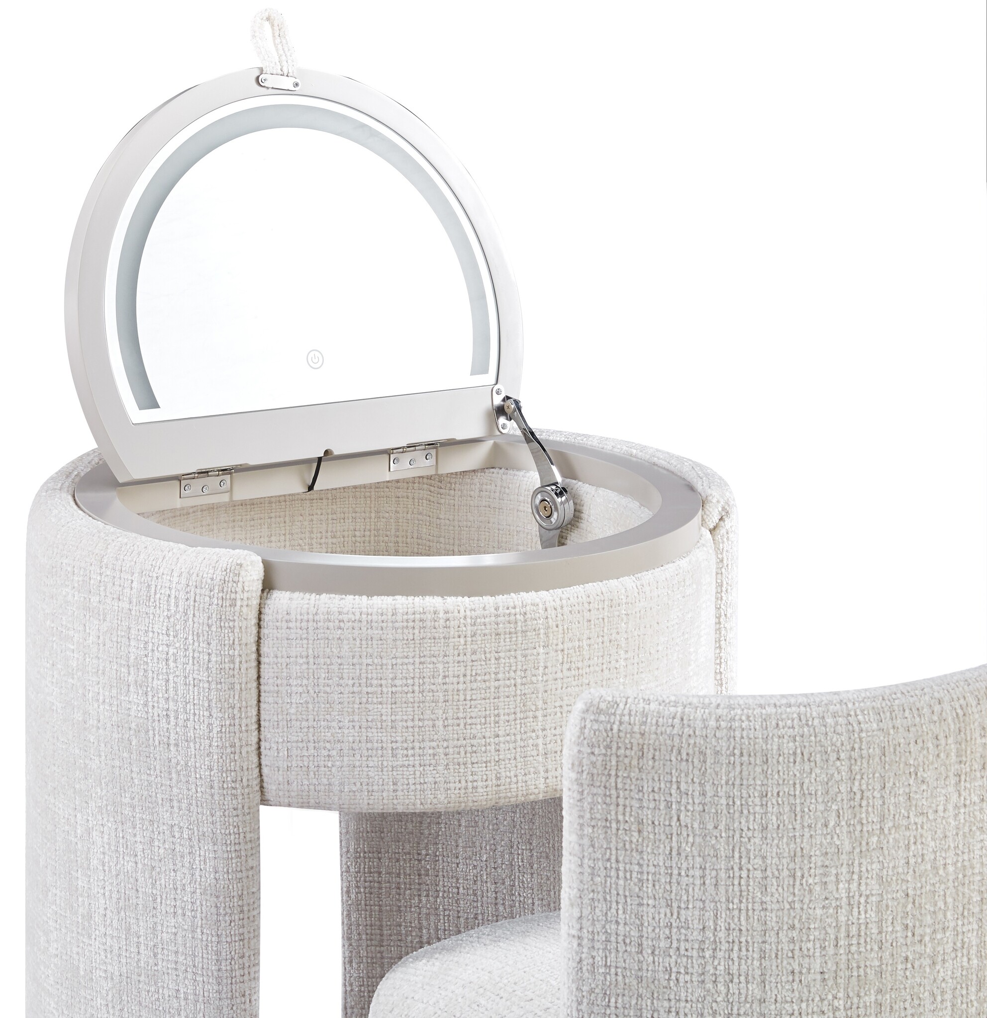 SOLÈNE Vanity - Make Up tafel - Incl. LED verlichting - White/Beige blad