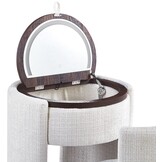 SOLÈNE Vanity - Make Up tafel - Incl. LED verlichting - White/Walnoot blad