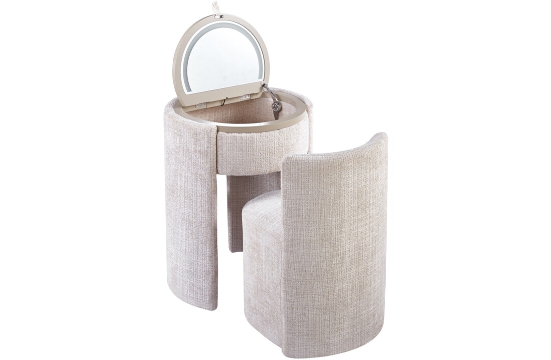 SOLÈNE Vanity - Make Up tafel - Incl. LED verlichting - Beige