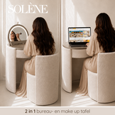 SOLÈNE Vanity - Make Up tafel - Incl. LED verlichting - Warm Beige