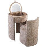 SOLÈNE Vanity - Make Up tafel - Incl. LED verlichting - Warm Beige