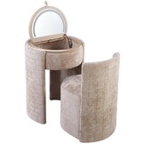 SOLÈNE Vanity - Make Up tafel - Incl. LED verlichting - Warm Beige