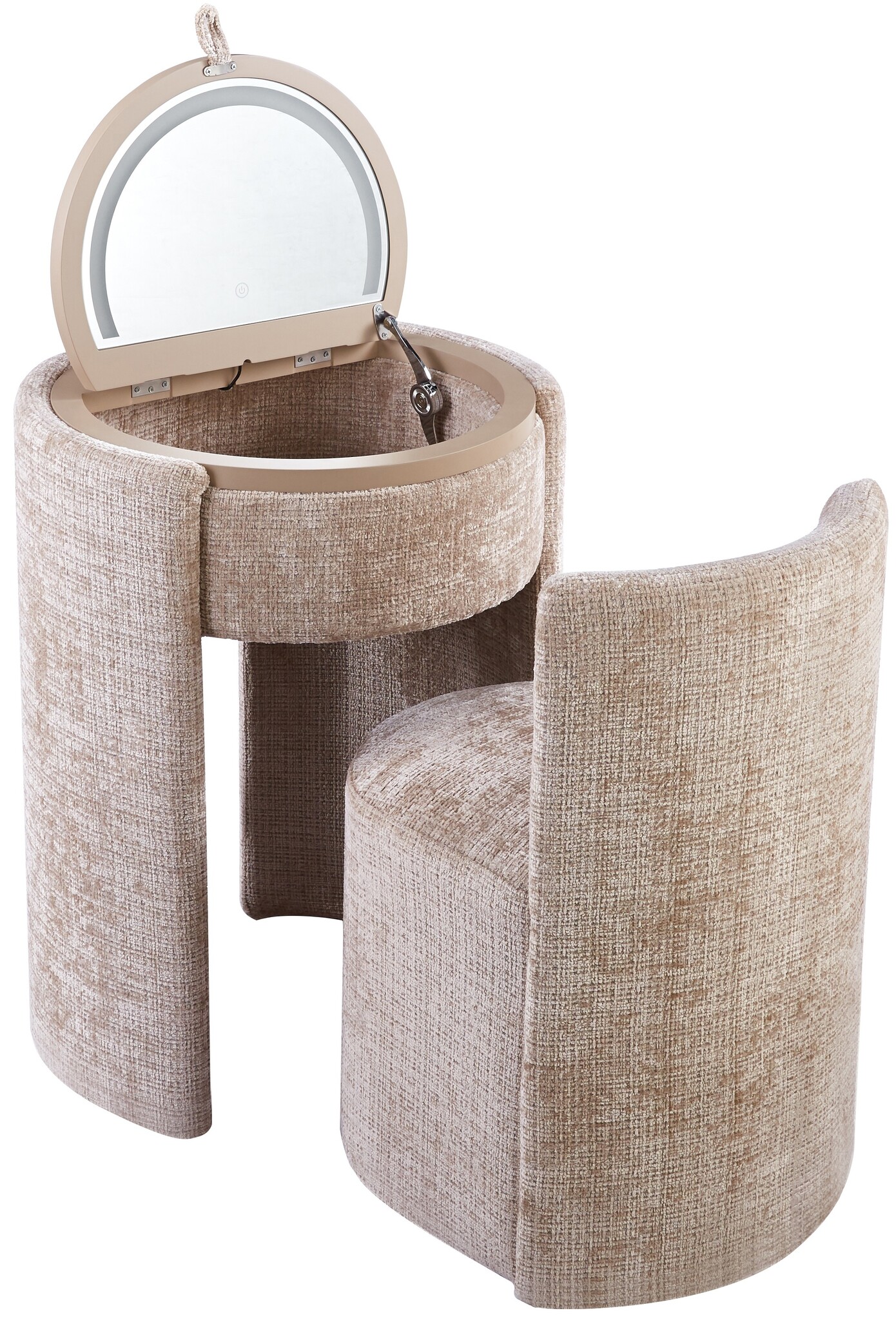 SOLÈNE Vanity - Make Up tafel - Incl. LED verlichting - Warm Beige