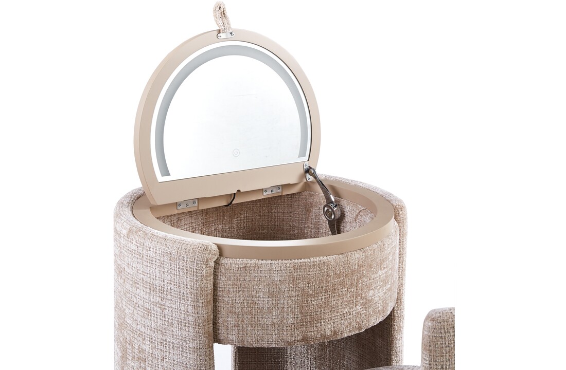 SOLÈNE Vanity - Make Up tafel - Incl. LED verlichting - Warm Beige